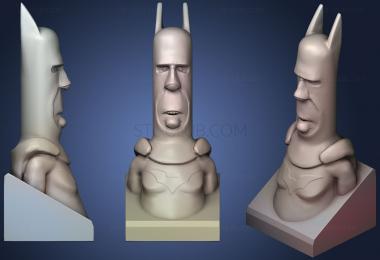 3D мадэль Скульптура бюста Бэтмена (STL)